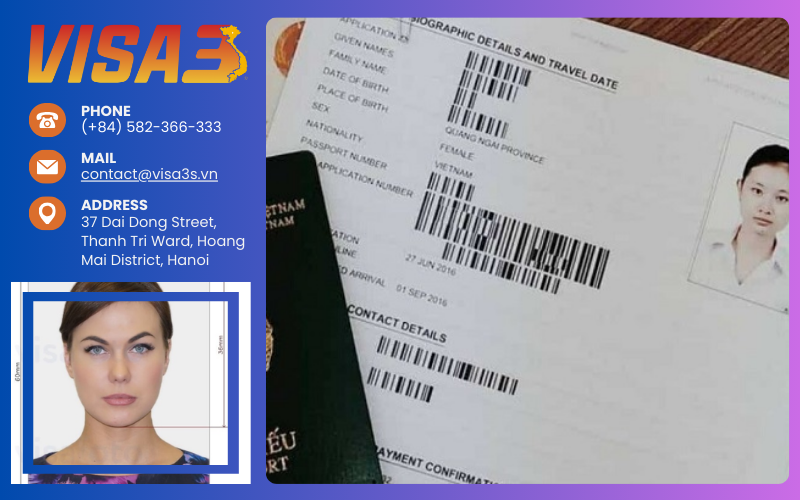 Vietnam visa photo